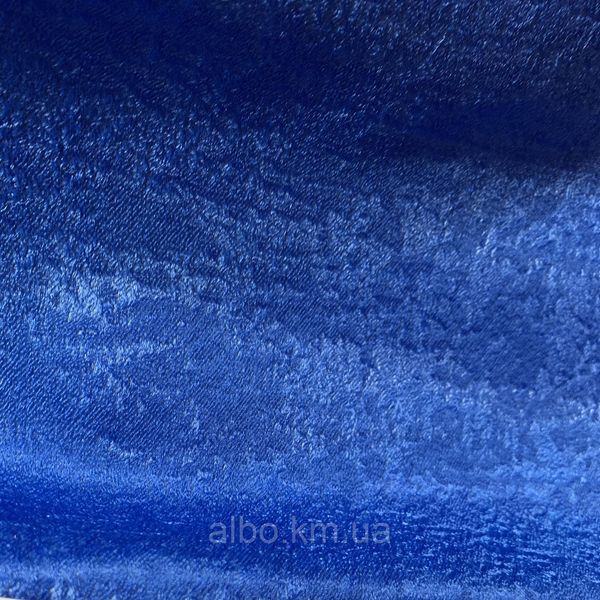 Плотная шторная ткань велюр блэкаут софт синего цвета, высота 2.8 м на метраж (250-16) 1526066727 фото