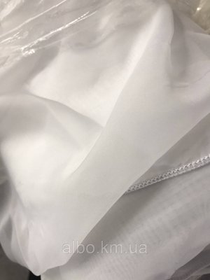 Тюль шифон, Якісна однотонна білого кольору з обважнювачем на метраж, висота 2.8 м (Shi-T-0) 1059815147 фото
