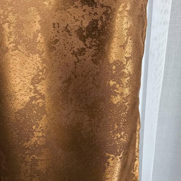 Стильні однотонні штори жакард "пісок" ALBO Кавові, модні портьєри у вітальню, спальню 1504789882 фото
