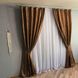Стильні однотонні штори жакард "пісок" ALBO Кавові, модні портьєри у вітальню, спальню 1504789882 фото 8