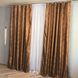 Стильні однотонні штори жакард "пісок" ALBO Кавові, модні портьєри у вітальню, спальню 1504789882 фото 7