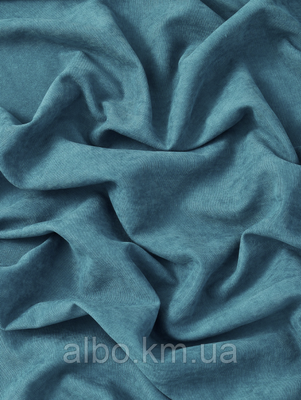 Шторная однотонная ткань микровелюр высота 3 метра, Синий (Petek-354) 1525121294 фото