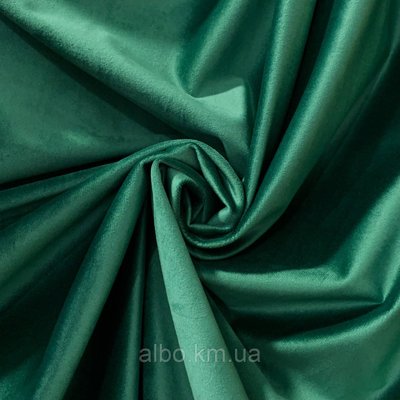 Тканина на метраж оксамит висота 3м Зелений (915-23) щільна тканина для штор 1524975088 фото