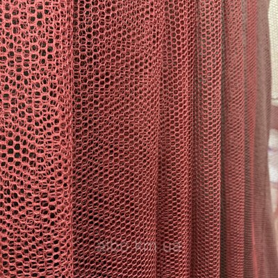 Красивый тюль сетка бордового цвета на метраж, высота 3 м (BALPETEGI-5) 1259314889 фото