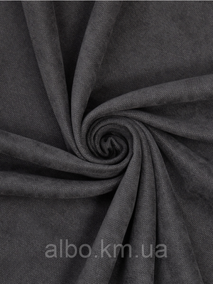 Ткань для штор Petek-342 Темно-серый 3 м микровелюр однотонный, шторы для зала и гостиной на метраж 1525222036 фото