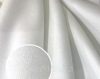 Ткань для штор Petek-92 Белый 3 м микровелюр однотонный, шторы для зала и гостиной на метраж 1525259486 фото