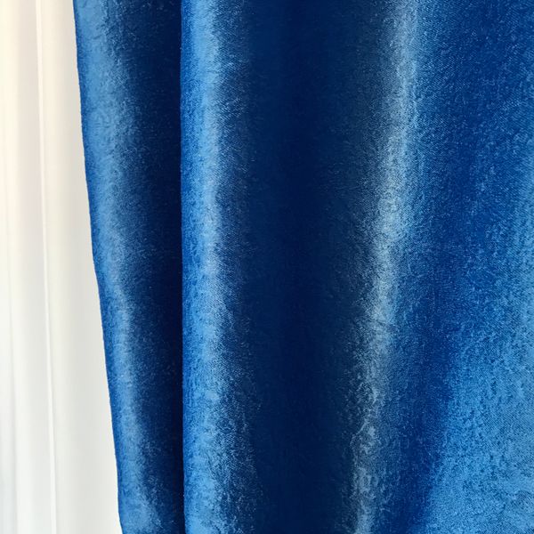 Однотонні готові штори блекаут Сині, сучасні щільні світлонепроникні портьєри blackout ALBO 1127382915 фото