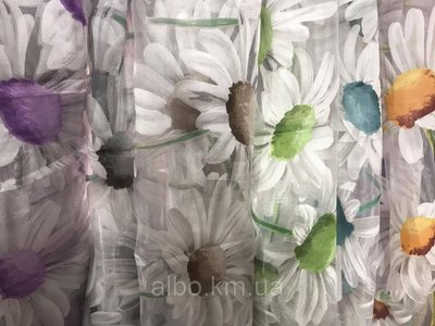 Цветочный тюль из органзы разных цветов на метраж, высота 2,8м (913) 1421389234 фото