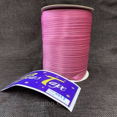 Коса бейка з атласу рожевого кольору для окантовки, ширина 15 мм моток 100 м (FU-8103) 607689008 фото
