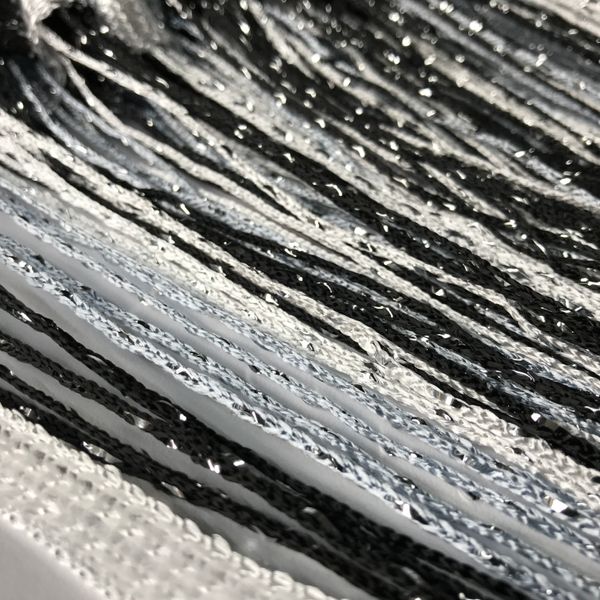 Штори нитки веселка з люрексом 300x280 cm Сіро-чорно-білі (NL-203) 1082544450 фото