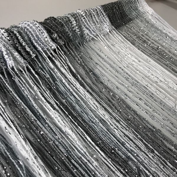 Нитки штори Серпанок з люрексом 300x280 cm Графіт-сіро-білі (NL-308) 1082544989 фото
