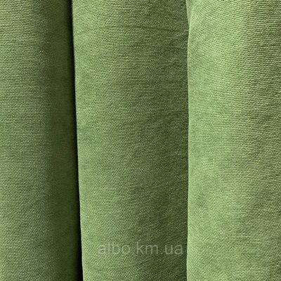 Шторна однотонна тканина мікровелюр висота 3 метри, Зелений(Petek-586) 1525942934 фото