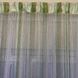 Кисея в будинок кабінет спальню, штори-нитки для балкону Зелено-салатово-кремові (NL-209) 1305405192 фото 5