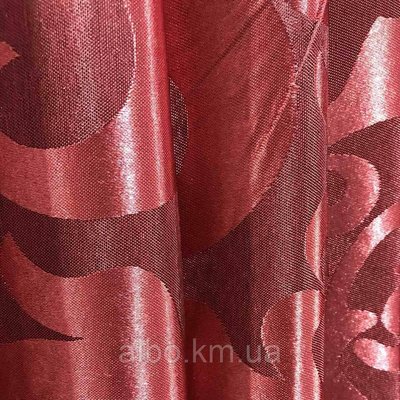 Бордова тканина з жакарду на метраж, висота 2,8 м (С28-07) 1372930666 фото