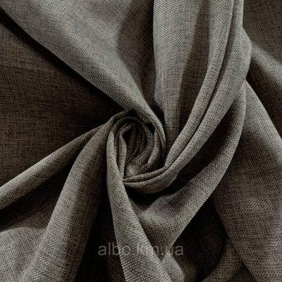 Легка лляна тканина в сіро-коричневому кольорі на метраж (М1-8) 1390649678 фото