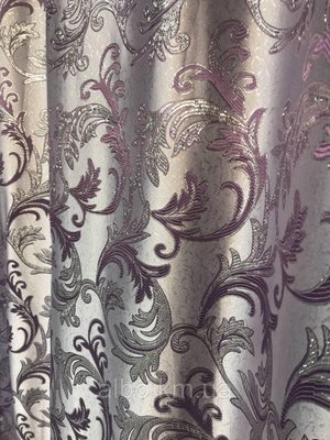 Легкая шторная ткань жаккард фиолетового цвета с люрексовой ниткой, ширина 1.5 м на метраж (D26-10) 1530245733 фото