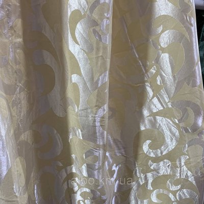 Жакардова тканина на метраж бежевого кольору, висота 2,8 м (С28-5) 1372930672 фото
