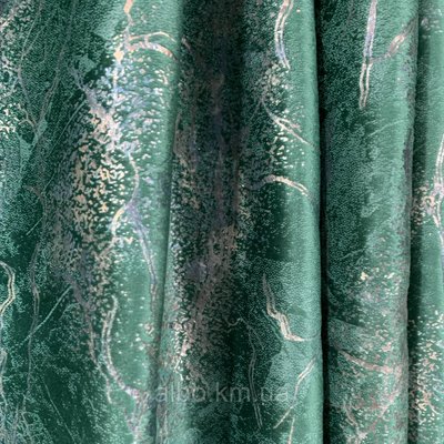 Красивая ткань на метраж бархат, на метраж высота 3м Зеленый (916-23) 2006611497 фото