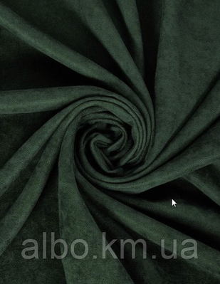 Шторна однотонна тканина мікровелюр висота 3 метри,Зелений (Petek-588) 1525039642 фото