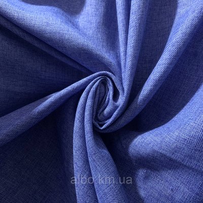 Лляная легкая ткань в синем цвете на метраж (М1-16) 1390649686 фото