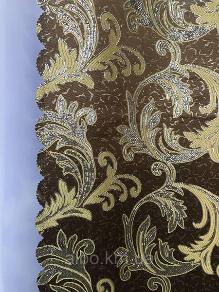 Легкая шторная ткань жаккард цвета темный шоколад с люрексовой ниткой, ширина 1.5 м на метраж (D26-12) 1530256004 фото