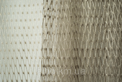 Стильный тюль сетка на основе фатина светло коричневого цвета на метраж, высота 3 м(SARMASIK-3) 1259327057 фото