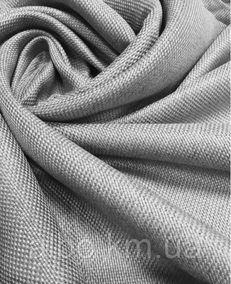 Плотная ткань для штор лён блэкаут рогожка светло серого цвета, высота 2.8 м на метраж (M5-6) 1622762535 фото
