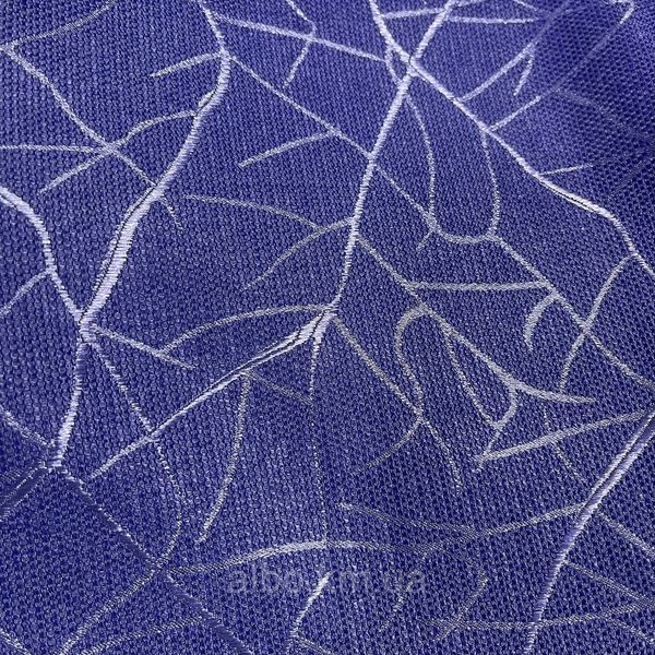 Щільна шторна тканина льон блекаут синього кольору з ефектом битого скла, висота 2.8 м на метраж (M17-21) 1092537249 фото