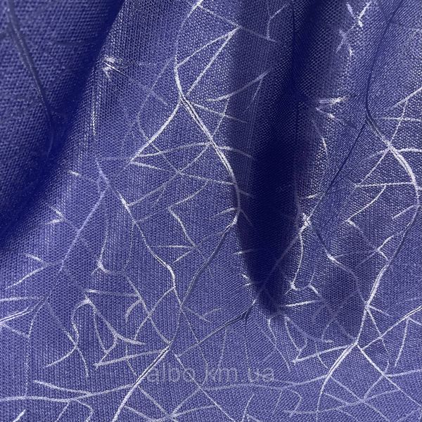 Щільна шторна тканина льон блекаут синього кольору з ефектом битого скла, висота 2.8 м на метраж (M17-21) 1092537249 фото