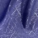 Плотная шторная ткань лён блэкаут синего цвета с узором двусторонняя, высота 2.8 м на метраж (M17-21) 1092537249 фото 4