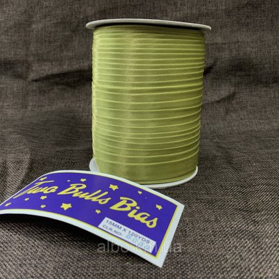 Коса бейка для окантовки салатового кольору, ширина 15 мм моток 100 м (FU-6-8) 928559596 фото