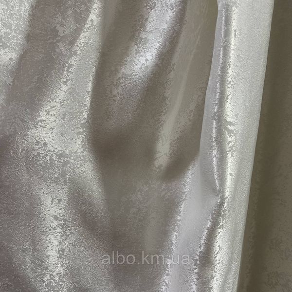 Щільна шторна тканина жакард білого кольору з легким напиленням "пісок", висота 2.8 м на метраж (C33-22) 1092542790 фото